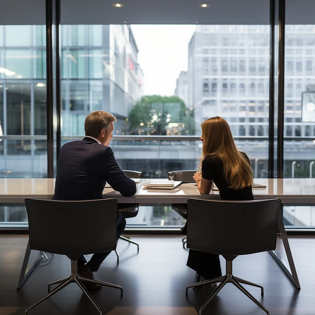 lawyer with client