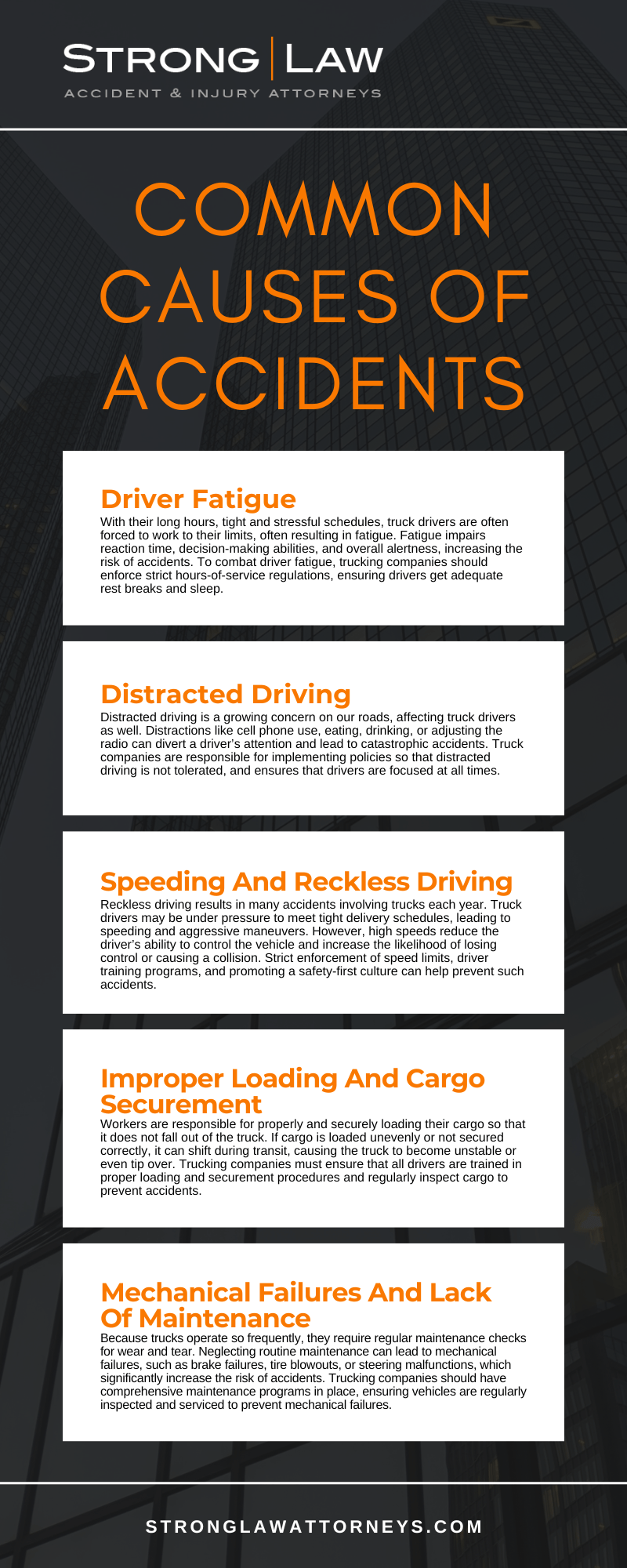 Common Causes Of Accidents Infographic