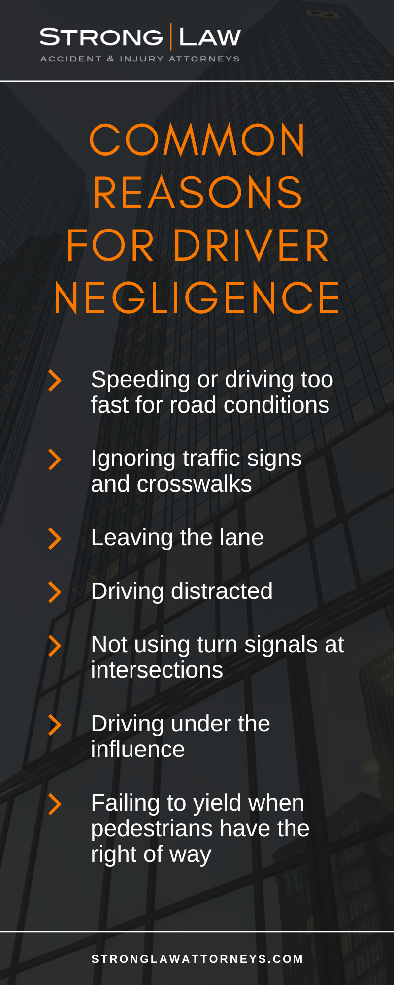 Common Reasons For Driver Negligence Infographic