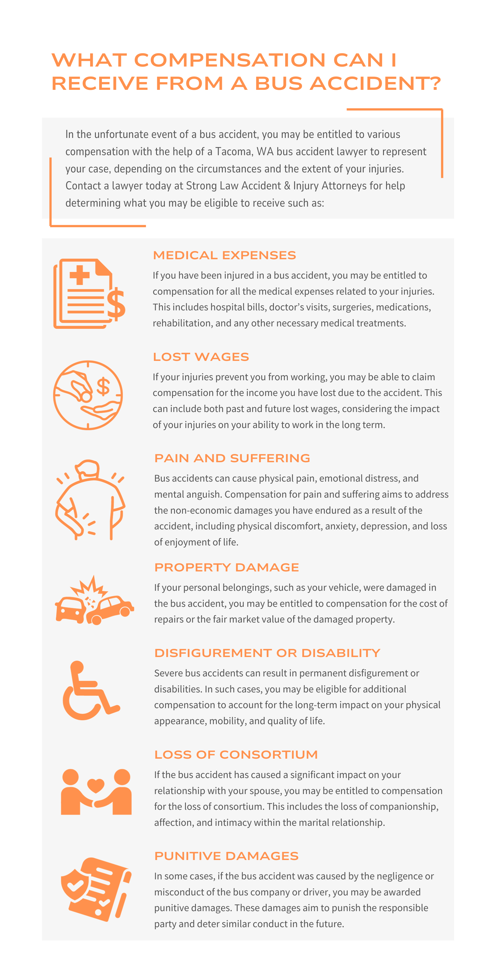 What Compensation Can I Receive From A Bus Accident Infographic