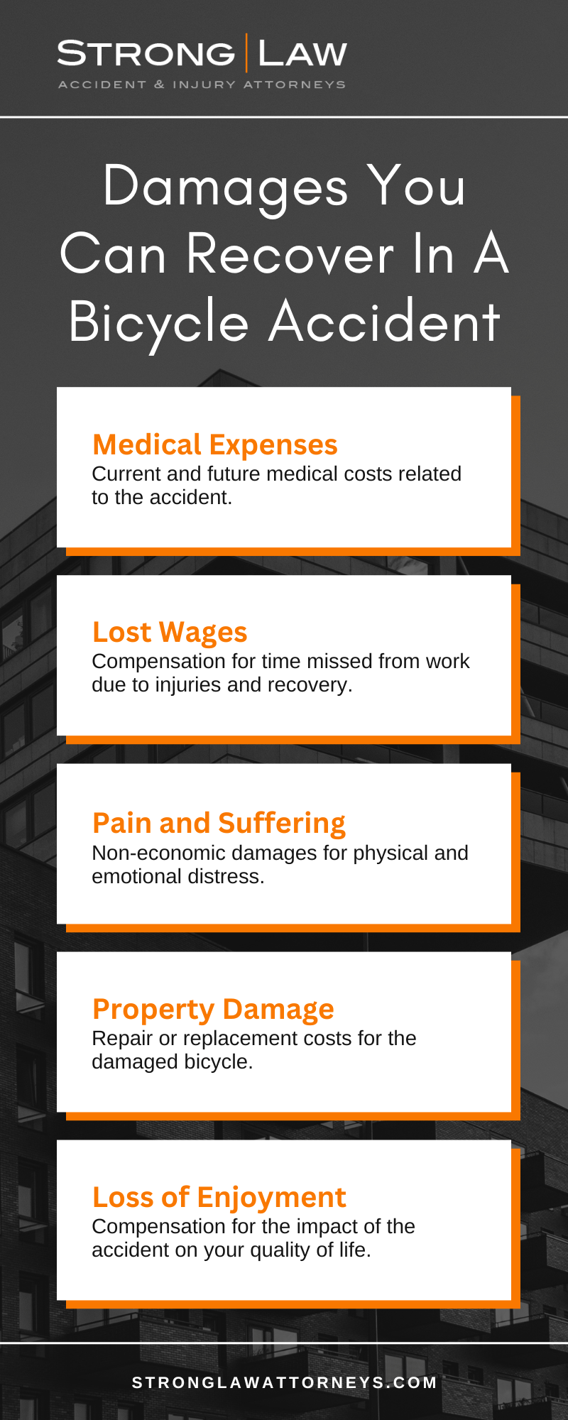 Damages You Can Recover In A Bicycle Accident Infographic