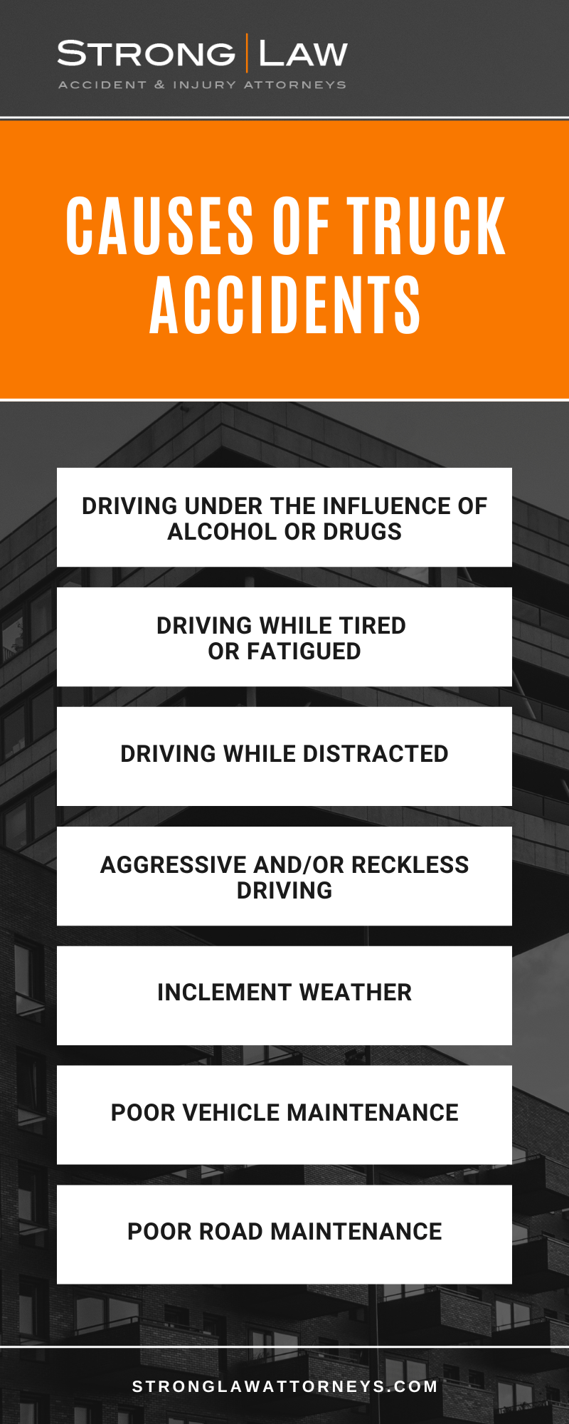 Causes Of Truck Accidents infographic