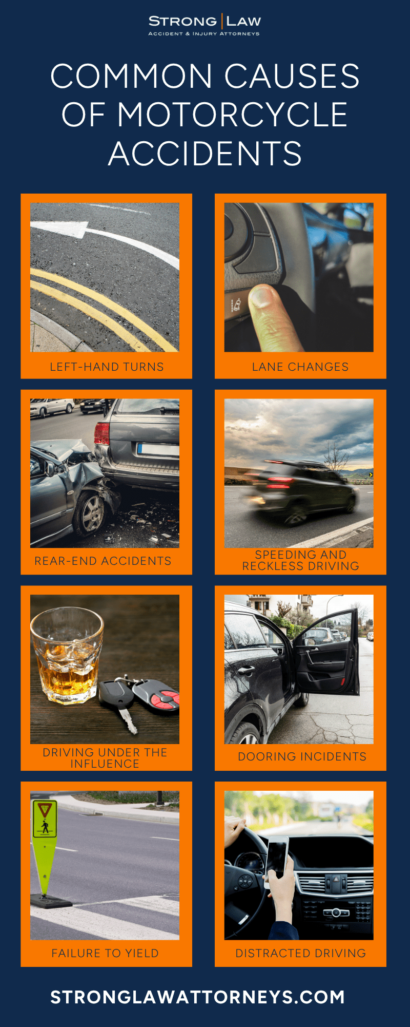 Common Causes Of Motorcycle Accidents Infographic