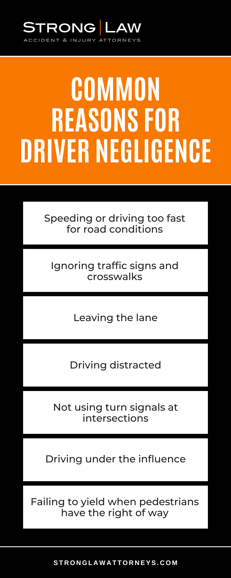Common Reasons For Driver Negligence Infographic