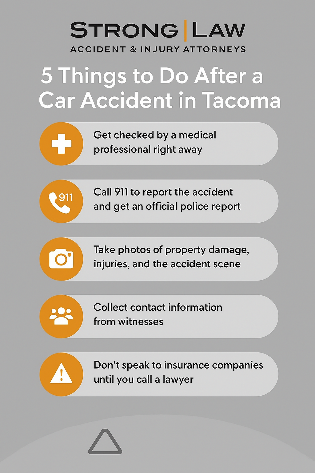 5 things to do after a car accident infographic