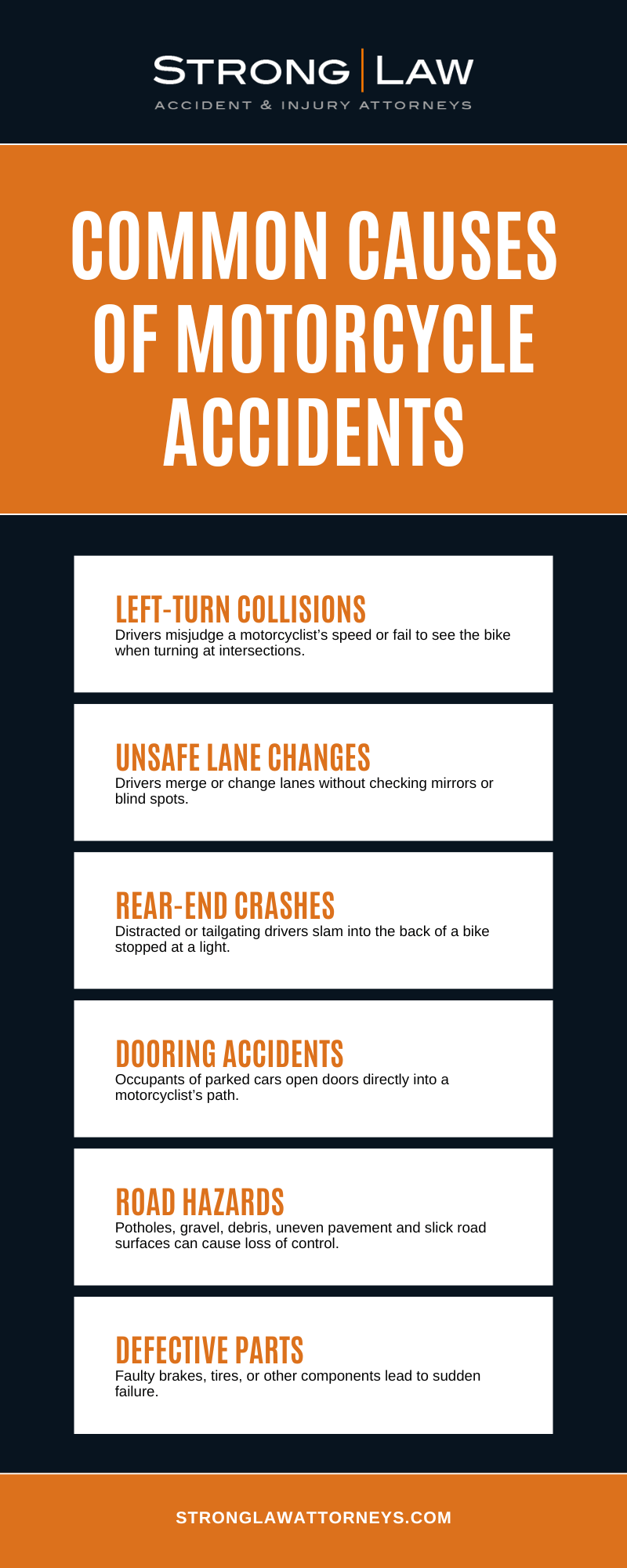 Common Causes Of Motorcycle Accidents Infographic