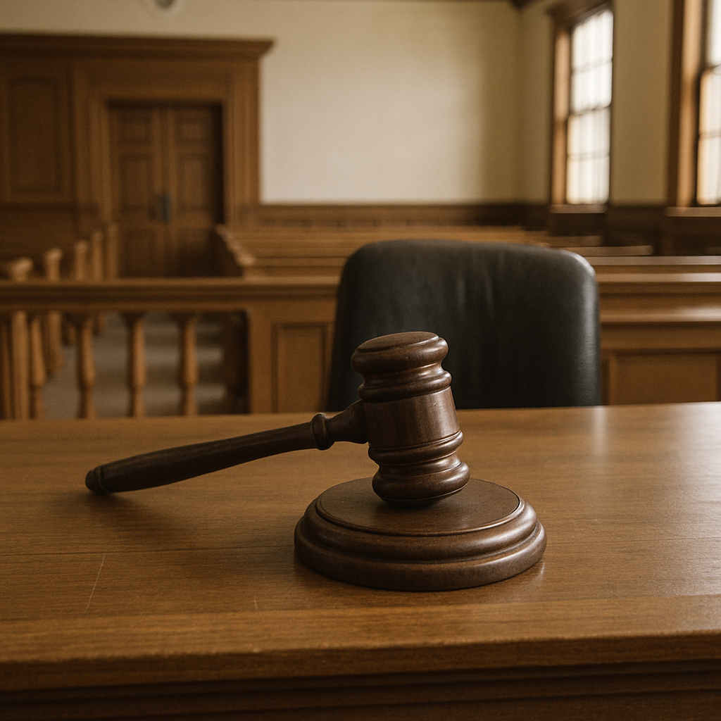 Gavel on a courtroom table representing legal action in a Tacoma burn injury case handled by Strong Law Attorneys.