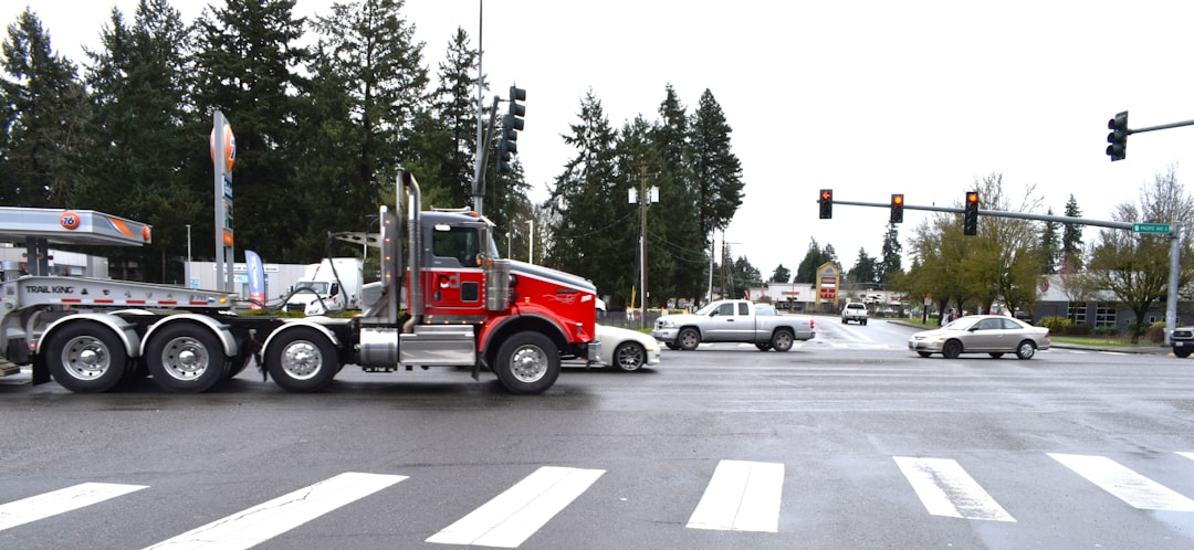 Commercial truck on a roadway illustrating crash liability and evidence issues after a Colorado traffic accident