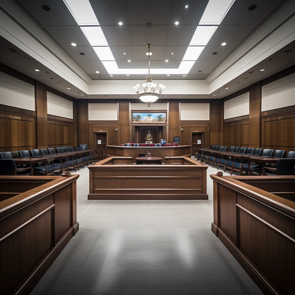 Courtroom where a Redmond car accident lawsuit may be handled.